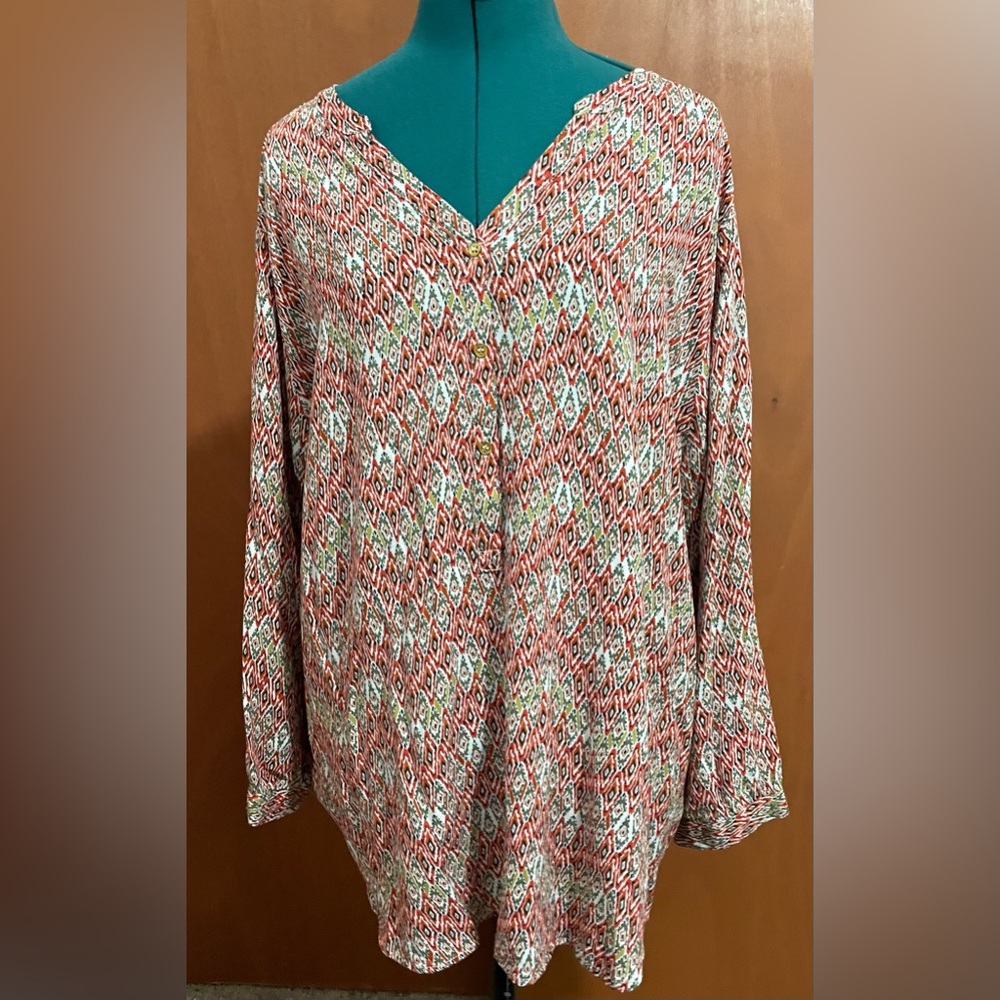 Grand & greene long sleeve tunic/ blouse